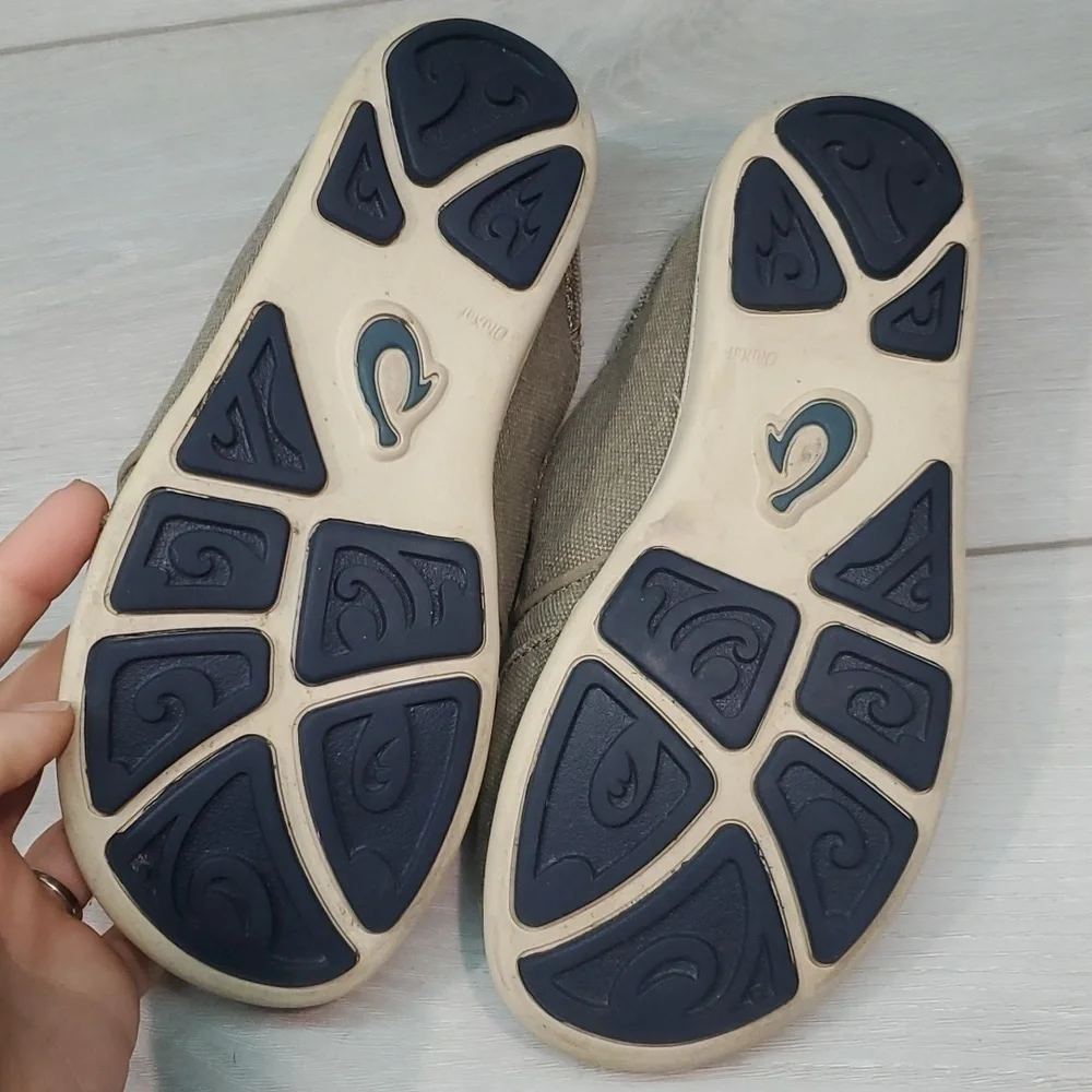 Olukai Kids Boys Nohea Lole Boys Textile Loafer Slip on shoes sz B1